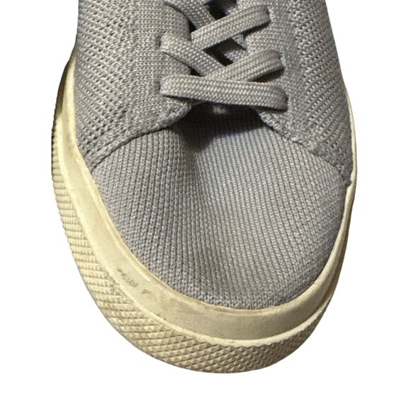 Rothys Women's 7.5 Gray Lace-Up Sneakers With Knit Upper - Picture 3 of 9